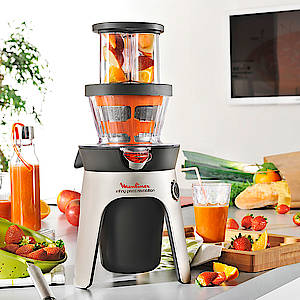 Der neue Moulinex Slow Juicer vereint die Funktionen von Entsafter, Dampfentsafter und Zitruspresse und arbeitet besonders leise und schonend