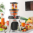 Der neue Moulinex Slow Juicer vereint die Funktionen von Entsafter, Dampfentsafter und Zitruspresse und arbeitet besonders leise und schonend