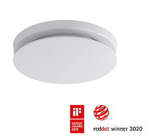 Gleich zwei renommierte Auszeichnungen erhielt das Teller Abluftventil Zehnder ComfoValve Luna E, das verbrauchte Raumluft geräuschlos und effizient abführt:  den Red Dot Award 2020 und den iF Design Award 2020