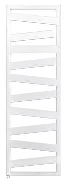 Der Design-Heizkörper Zehnder Ribbon überzeugt durch seine dynamische, moderne Optik und bietet zugleich viel Platz für Hand- und Badetücher