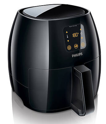 Der Philips Avance Airfryer XL bereitet auch ganze Menüs und verschiedene Gerichte gleichzeitig schnell und fettarm zu