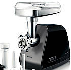 Der Philips Fleischwolf kann bis zu 2 Kilo Fleisch in der Minute zerkleinern und ist mit einer praktischen Zubehöraufbewahrung ausgestattet