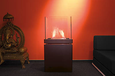 Ethanol-Feuerstelle für drinnen und draußen - Semi Flame. (Fotos: Radius Design)