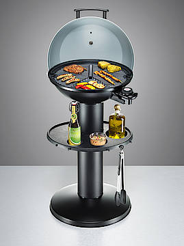 Der BBQ 2004/E Gourmet Plus ist ein Elektrogrill mit stabilem Standfuß. (Fotos: Rommelsbacher)