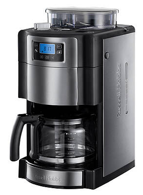 Die Filter-Kaffeemaschine Allure Grund & Brew von Russell Hobbs bereitet dank integriertem Mahlwerk lecker Kaffee aus frisch gemahlenen Bohnen