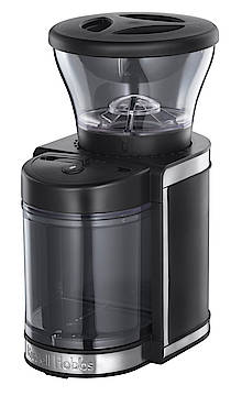 Die elektrische Kaffeemühle Stylo sieht gut aus und liefert Kaffee in 18 Mahlstufen. (Fotos: Russell Hobbs)