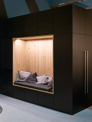 Wohnelemente ersetzen die klassische Küchenausstattung (Leicht Küchen)