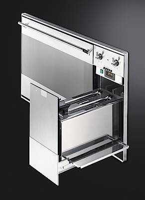 Pfiffige Lösung: der Toaster befindet sich neben dem Backofen