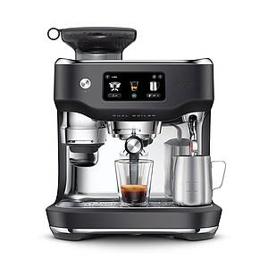 Die Oracle Dual Boiler ist in gebürstetem Edelstahl und Trüffelschwarz erhältlich