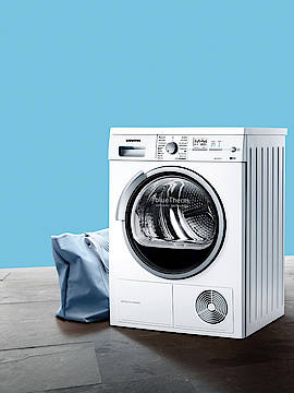 der Kondenstrockner Blue-Therm reinigt sich selbst. (Fotos: Siemens)