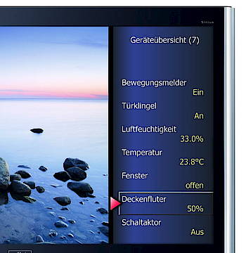 Beqeum und komfortabel: der Fernseher fungiert als Steuerzentrale