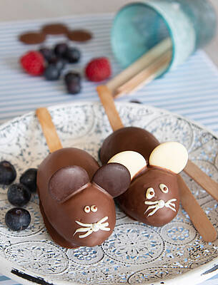 Im Handumdrehen lassen sich in der Städter Backform fantasievolle Eis Lollies herstelllen. Zum Dahinschmelzen schön - die kleinen Eismäuse