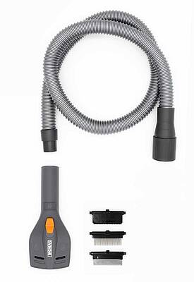 Das Set besteht aus Fellpflegedüse und drei austauschbaren Kammaufsätzen