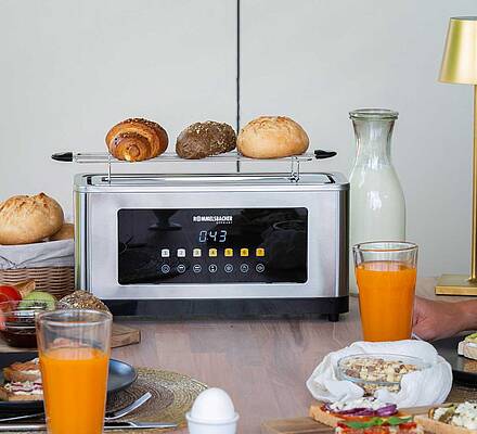 Der neue Automatik Langschlitz Toaster TOL 1000 von Rommelsbacher mit motorischer Liftfunktion, intelligenter Röstzeitanpassung...