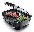 Der Philips Tischgrill ist unter anderem mit einem Aromainfusor ausgestattet, für einen intensiveren Geschmack von Speisen mit natürlichem Kräuter- oder Weinaroma