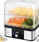 Der kleine Dampfgarer von Unold fasst 4 Liter Volumen auf zwei Etagen