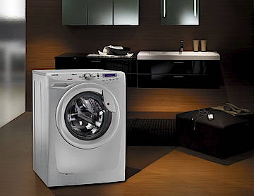 „Big inside“: Die neue Hoover Vision HD hat Standard-Maße, bietet dennoch Platz für acht Kilogramm schmutzige Wäsche<br>(Fotos: Candy Hoover)