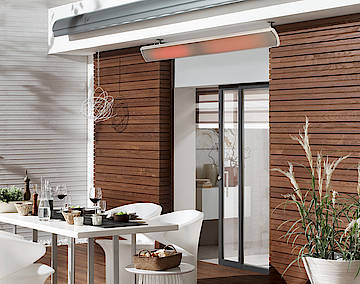 Durch seine hohe Effizienz, seine Reaktionsgeschwindigkeit und die angenehmen Lichtatmosphäre ist der HEATSCOPE® die perfekte Wärmequelle auf der Terrasse bei kühleren Außentemperaturen
