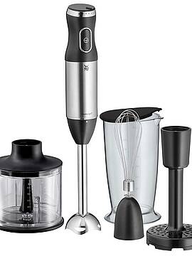 Das WMF Kult X Stabmixer Set verspricht mit umfangreichem Zubehör große Flexibilität. Mit dem Stabmixer-Korpus können insgesamt vier verschiedene Zubehörteile verbunden werden