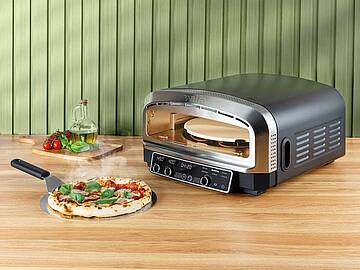 Pizza in 90 Sekunden liefert der kompakte elektrische Heimpizzaofen