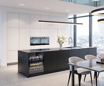 Ob Side-by-Side Lösung oder Einbau-Weinkühler - V-ZUG Produkte versprechen modernste Technologie, noch mehr Komfort und ein ansprechendes Design