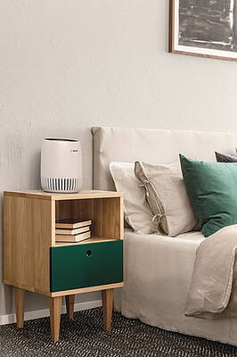 Mit dem neuen Luftreiniger Air 1000 erweitert Bosch Home Comfort seine erfolgreiche Air-Serie um ein besonders kompaktes Modell für kleinere Räume