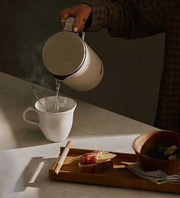 Der Aarke Wasserkocher Sand - ein funktionales Designobjekt mit nordischem Charme