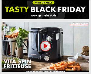 Die Gastroback Fritteuse ist nur ein Best-Preis-Highlight der Gastroback Aktionswoche vom 11. bis 29.11.2021