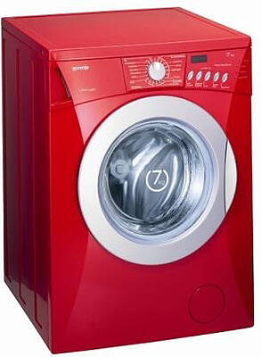 Knallrote Waschmaschine - zusammen mit ihren Kollegen ist das ein Hingucker. (Fotos: Gorenje)