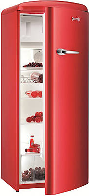 Speziell zur IFA 2011: Die Retro-Kühlschränke gibt es unter anderem in feurigem Rot. (Fotos: Gorenje)