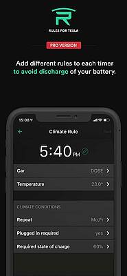 In Tesla Rules definiert der User Regeln für die Klimaanlage – bequem vom Sofa oder Schreibtisch aus