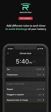 In Tesla Rules definiert der User Regeln für die Klimaanlage – bequem vom Sofa oder Schreibtisch aus