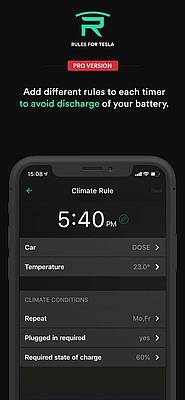 In Tesla Rules definiert der User Regeln für die Klimaanlage – bequem vom Sofa oder Schreibtisch aus