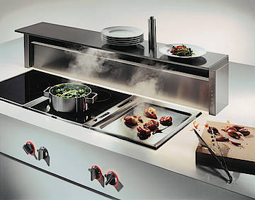 Der Küchendunst wird dort abgesaugt, wo er entsteht<br>(Fotos: Gaggenau)