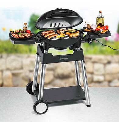 Feine Helfer von Rommelsbacher für die Gartenparty - vom Barbecue Grill...