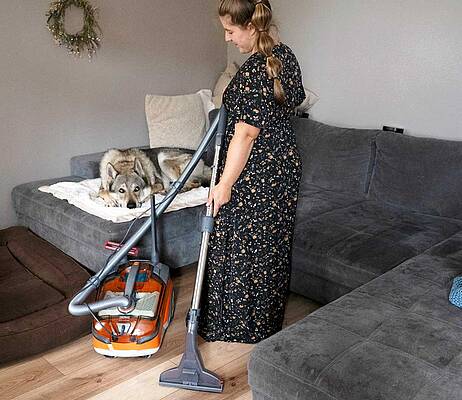 Der THOMAS AQUA+ Pet & Family zur gründlichen Entfernung von Tierhaaren und Flecken
