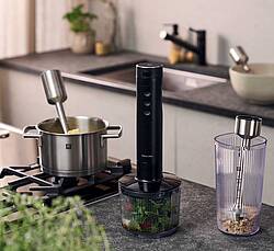 Leise und effizient: Der Stabmixer wurde mit einem hygienischen langlebigen Stab aus Edelstahl kombiniert und wird per BLDC-Motor betrieben