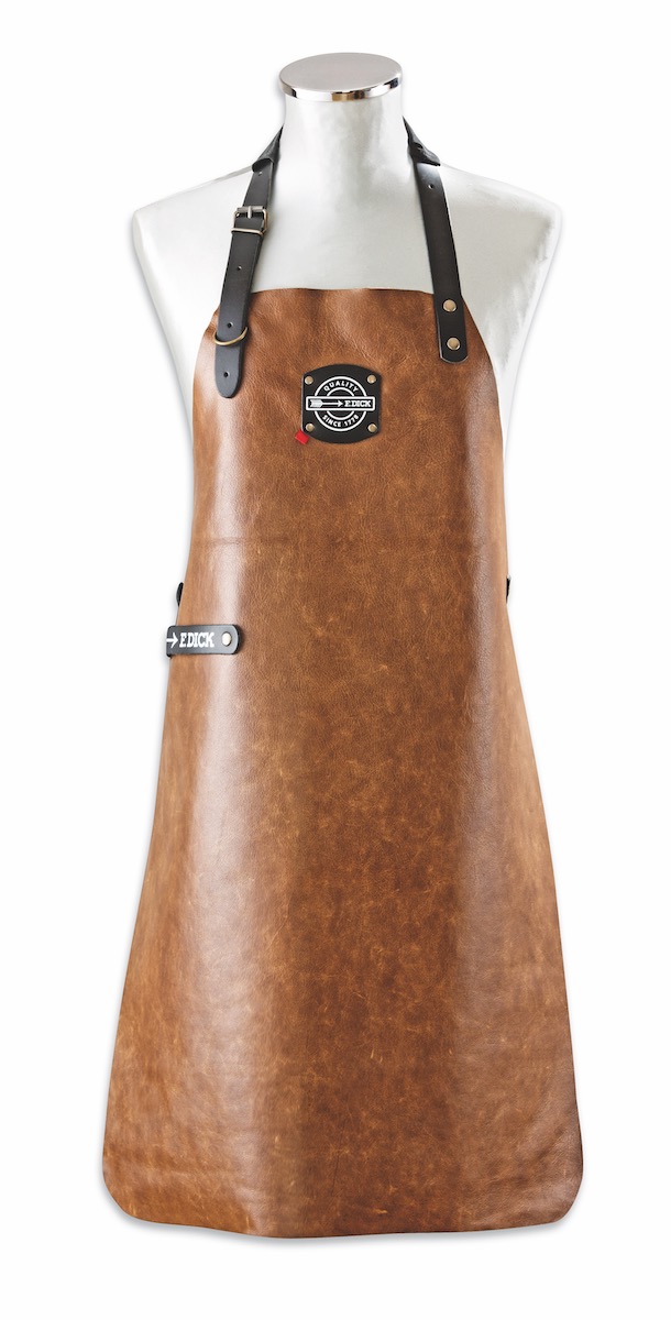 Maijia Wasserdichte Lederschürze Mit 2 Taschen – Für Küche, Grill, Werkstatt, Größe 102x62 Cm (braun)